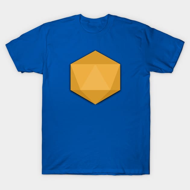 Flat Design D20 (yellow) T-Shirt by RehdPanda